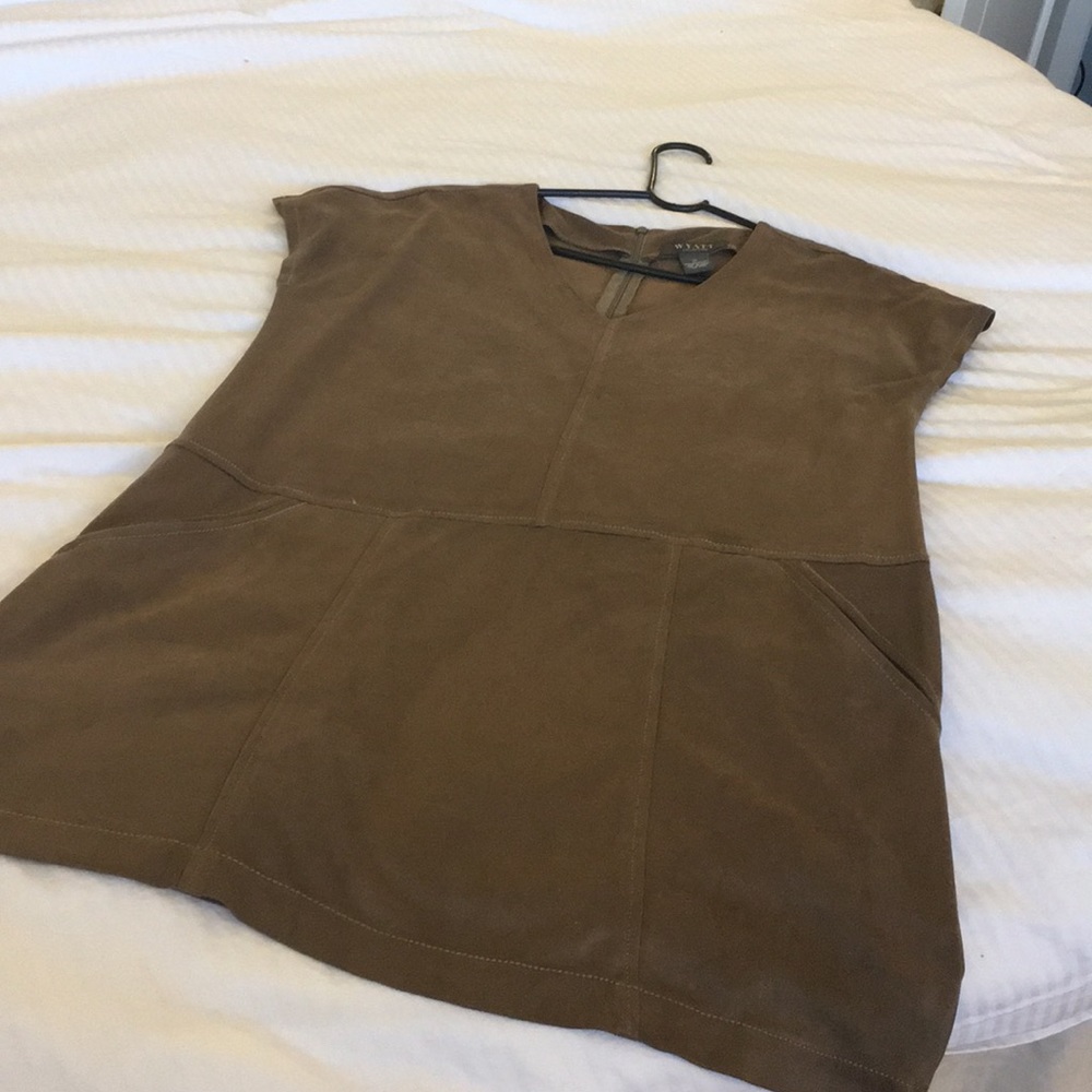 Beige faux suede tunic/dress